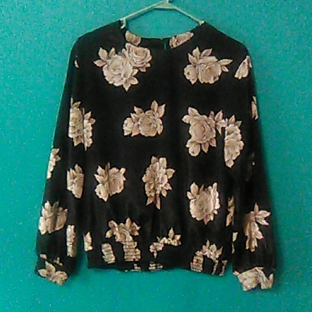 Silk Floral Top